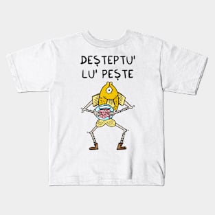 Desteptul lui peste Kids T-Shirt